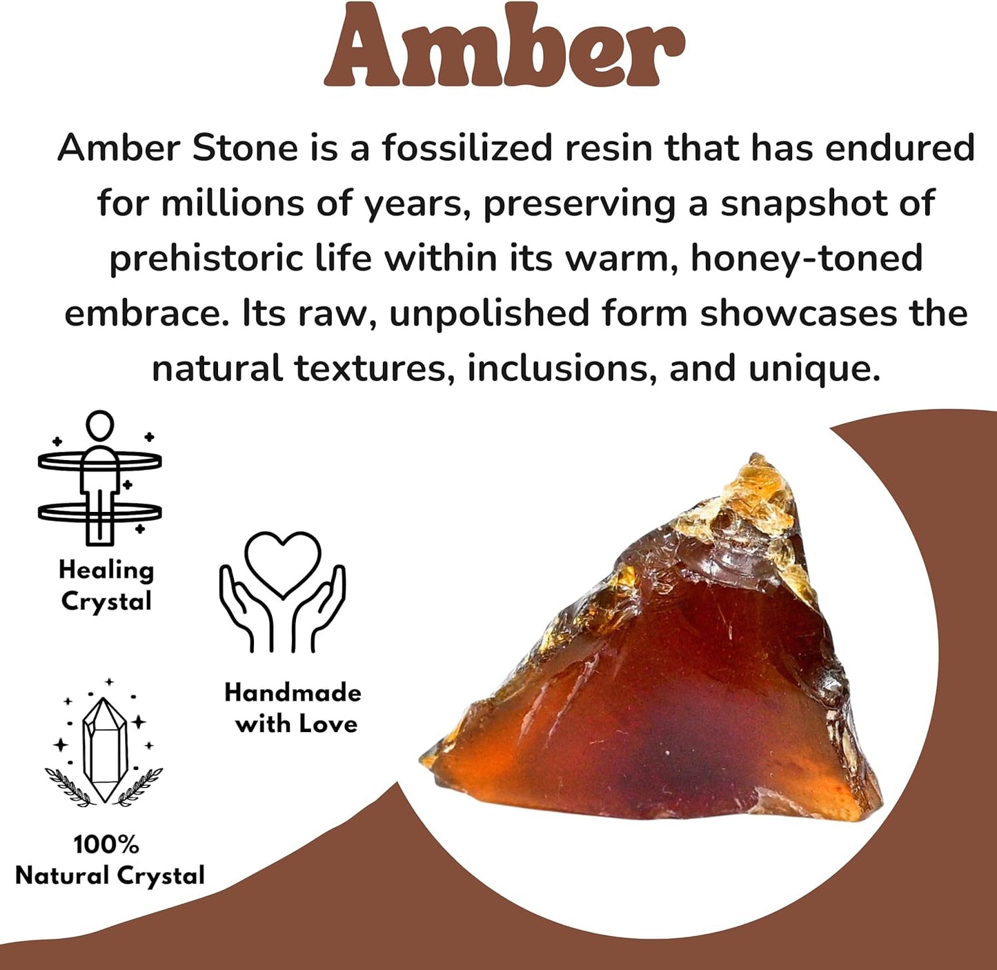 Amber Raw Crystals and Healing Stones