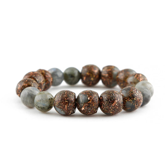 Orgonite Labradorite Bead Bracelet