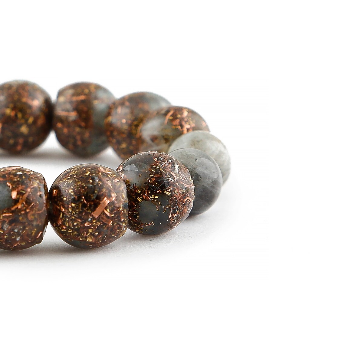 Orgonite Labradorite Bead Bracelet