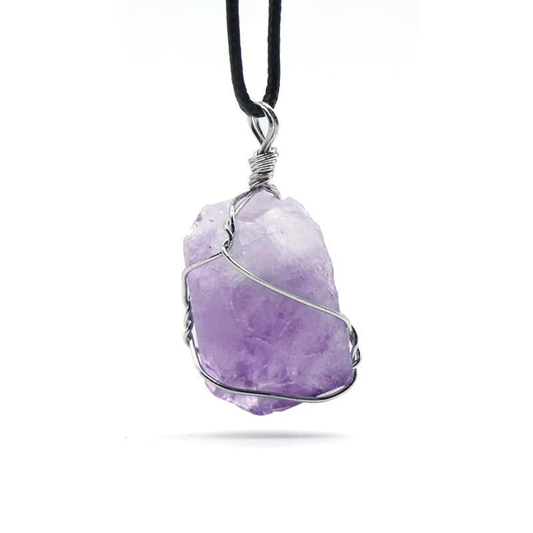 Raw Amethyst Pendant Necklace for Inner Peace and Unique Elegance